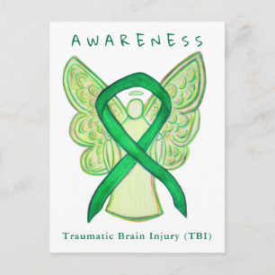 Traumatisch hersenletsel TBI Awareness Ribbon Kaar Briefkaart