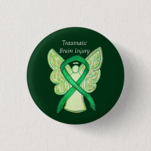 Traumatisch hersenletsel (TBI) bewustzijn lint pin Ronde Button 3,2 Cm