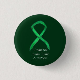 Traumatisch hersenletsel (TBI) bewustzijn lint pin Ronde Button 3,2 Cm
