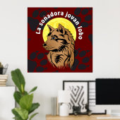 träumender Wolfswelpe Poster (Thuiskantoor)