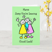 Traurig Huilend Sorry Vertrek Veel Succes Kaart (Gele Bloem)