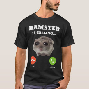 Traurige Hamster Meme belt retro vrienden vriend T-shirt