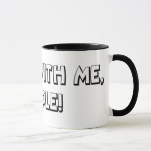 Travail avec moi tasse de personnes