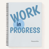 Travail bleu en cours | CARNET (Devant)