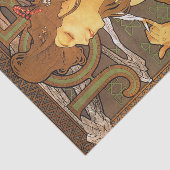 Travail d'Alphonse Mucha sur papier de soie (Détail)