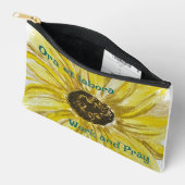 Travail et prier Tournesol Imprimer Sac Zipper cou (Ouvrir)