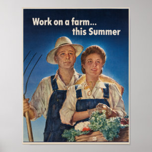 Travail vintage sur une affiche agricole