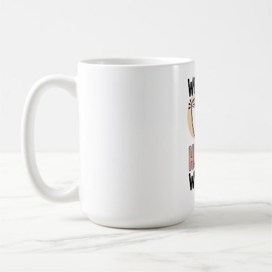 Travailler à peine - Drôle café Mug pour Lazy (Gauche)