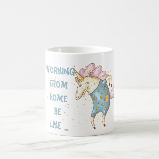 Travailler Drôle De La Mug À Domicile Unicorn Foli (Centre)