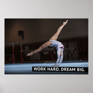 Travailler dur, Dream Big - Poster Motivationnel