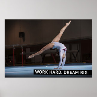 Travailler dur, Dream Big - Poster Motivationnel