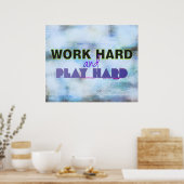 Travailler dur et jouer dur Motivational Poster (Cuisine)
