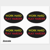 TRAVAILLER DUR JOUER HARDER STICKER (Feuille)