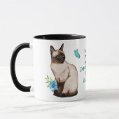 Travailler dur pour ma chatte siamoise Mug (Gauche)