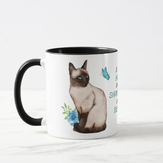 Travailler dur pour ma chatte siamoise Mug (Gauche)