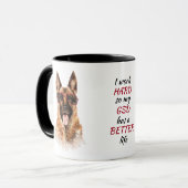 Travailler dur pour mon berger allemand chien Mug (Devant gauche)