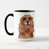 Travailler dur pour mon Cocker Spaniel Dog Mug (Gauche)