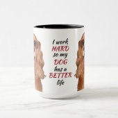 Travailler dur pour mon Cocker Spaniel Dog Mug (Centre)