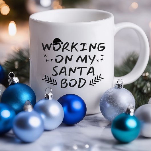 Travailler sur mon corps de Père Noël Drôle | Mug