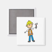 Travailleur de construction avec aimant marteau (Recto/Verso)
