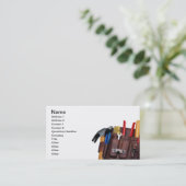 Travailleur de la construction, carte de visite (Debout devant)