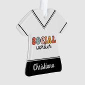 Travailleur social rétro personnalisé (devant)