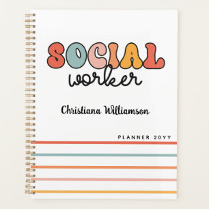 Travailleur social rétro personnalisé