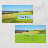Travaux de ferme, champs et un carte de visite de (Devant / Derrière)