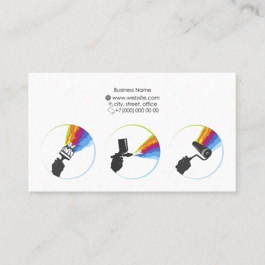 Travaux de peinture carte de visite (Devant)