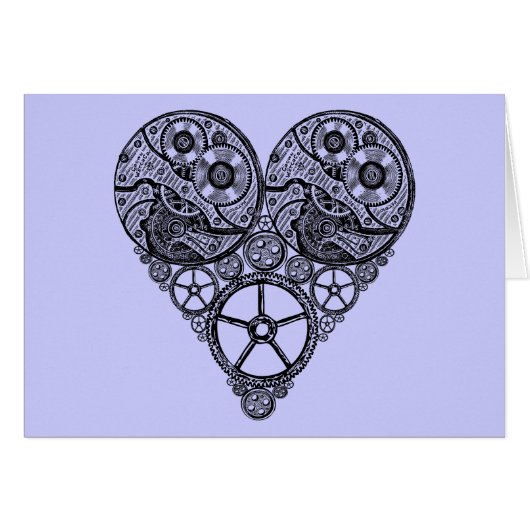 Travaux d'horloge de Steampunk et coeur de vitesse (Devant horizontal)