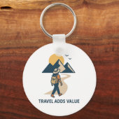 Travel adds value sleutelhanger (Voorkant)