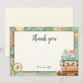 Travel Adventure Attend Carte de remerciements dou (Devant / Derrière)