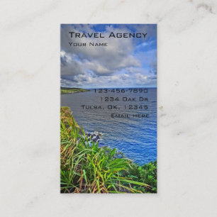 Travel Agency plage cartes de visite personnalisab