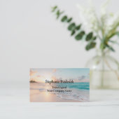 Travel Agent Beach Ocean Visitekaartje (Staand voorkant)