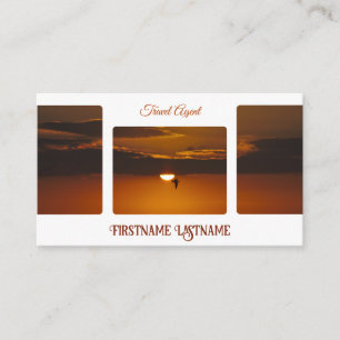 Travel agent drama sky oceanische strandzonsonderg visitekaartje