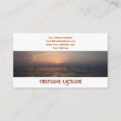 Travel agent drama sky oceanische strandzonsonderg visitekaartje (Achterkant)