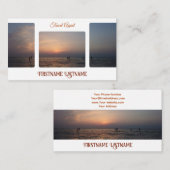 Travel agent drama sky oceanische strandzonsonderg visitekaartje (Voorkant / Achterkant)