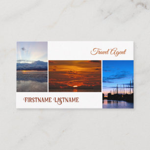 Travel agent drama sky oceanische strandzonsonderg visitekaartje
