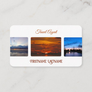 Travel agent drama sky oceanische strandzonsonderg visitekaartje