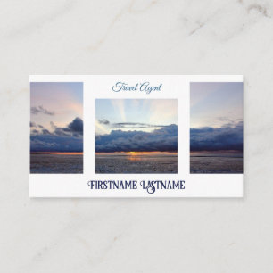 Travel agent drama sky oceanische strandzonsonderg visitekaartje