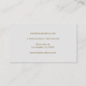 Travel Agent Gold Airplane Logo Visitekaartje (Achterkant)