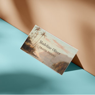 Travel Agent Tropical Island Boarding Pass Visitekaartje