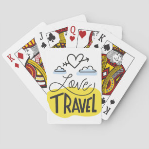 Travel Art Love Travel Pokerkaarten