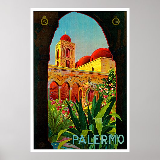 Travel Art Palermo Sicilië Poster (Voorkant)