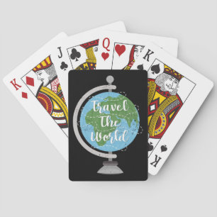 Travel Art reizen over de wereld Pokerkaarten