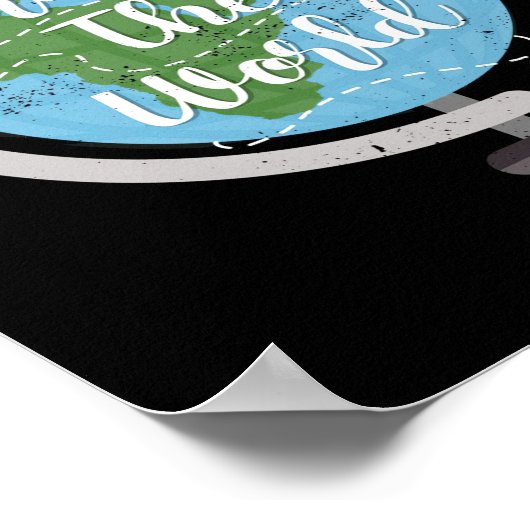 Travel Art reizen over de wereld Poster (Hoek)