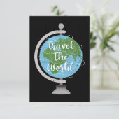 Travel Art reizen over de wereld RSVP Kaartje (Staand voorkant)