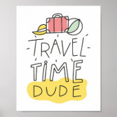 Travel Art Travel Time Man Poster (Voorkant)