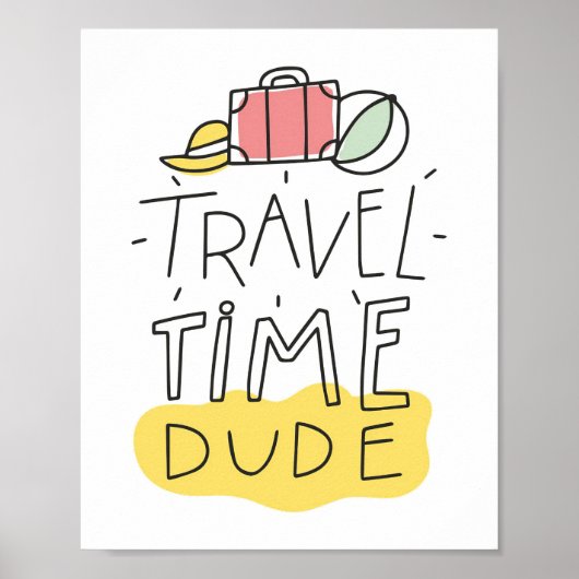 Travel Art Travel Time Man Poster (Voorkant)