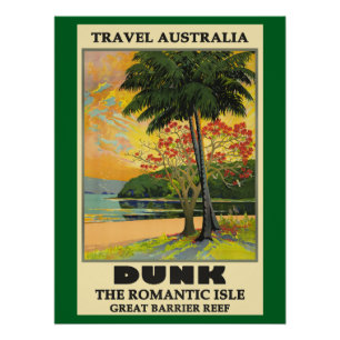 Travel Australia, Dunk, Perfect Poster